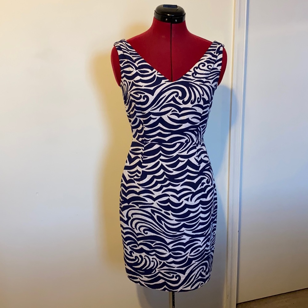 Lilly Pulitzer Blue Waves Sheath Dress